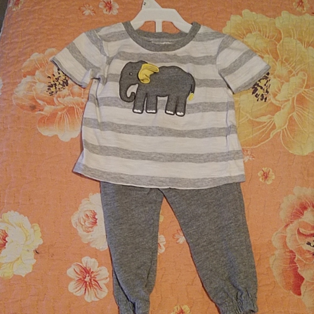Elephant shirt and jogger sweatpants